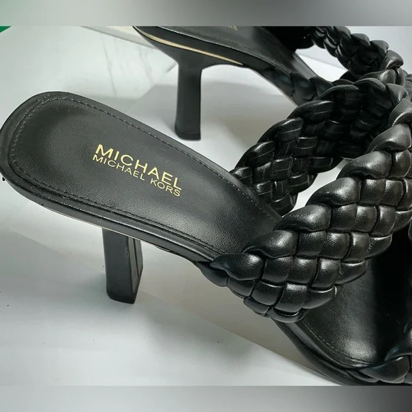 Michael Kors Black Braided Women's Sandals 8.5 - Picture 11 of 12